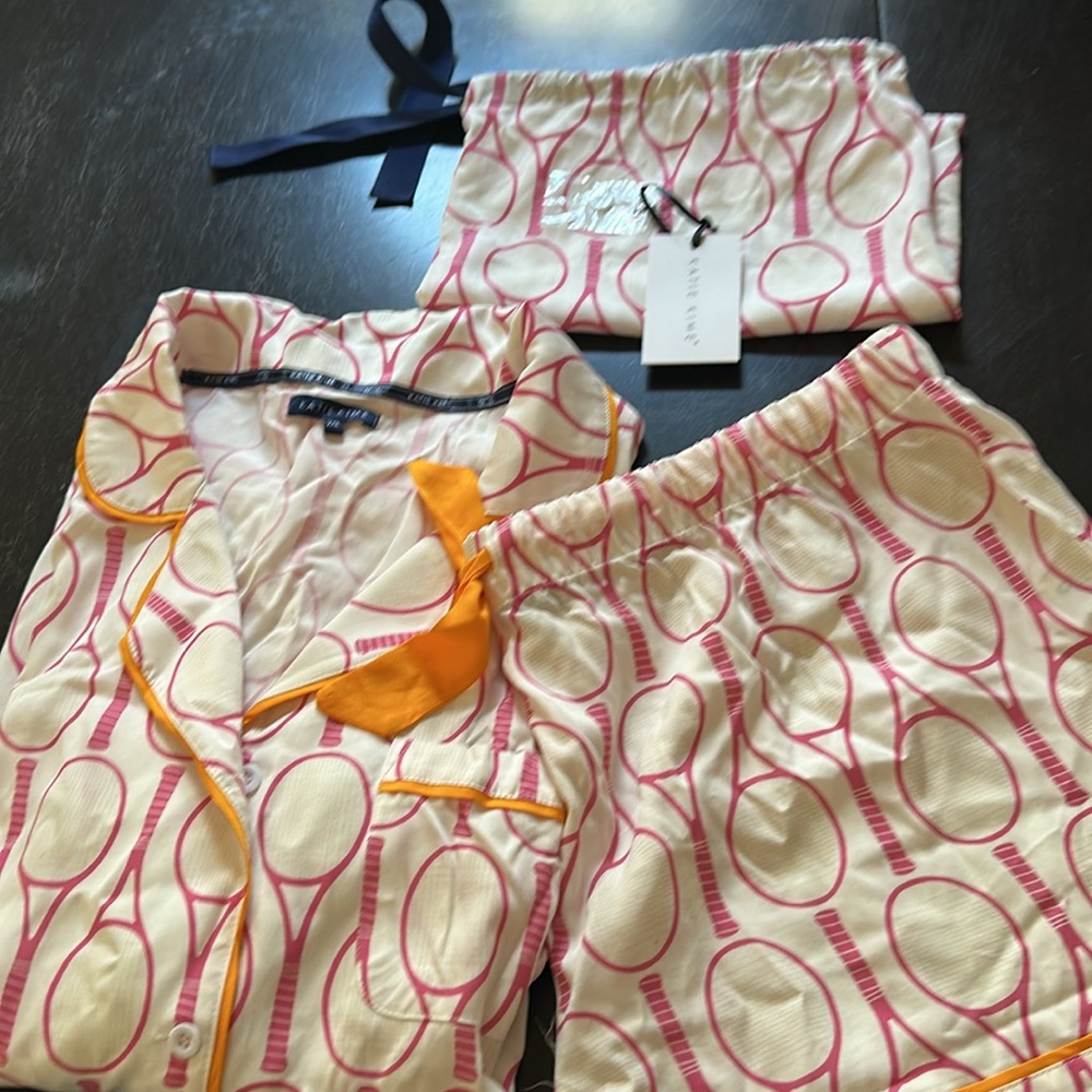 Tennis Time Woven Shorty Pajama Set